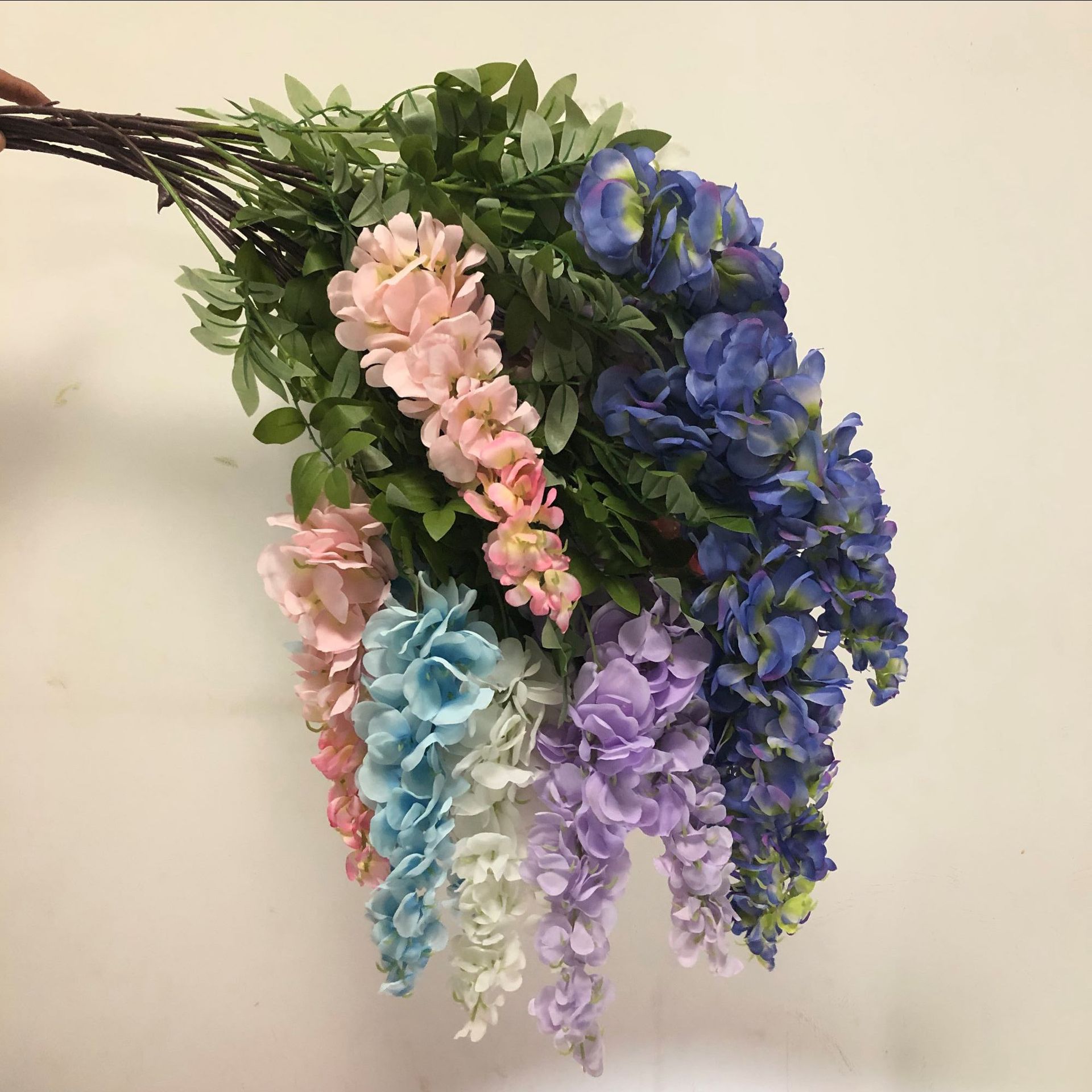 110CM simulated wisteria flower, simulated bean flower branch, bean flower strip, simulated wisteria hanging, simulated bean flower branch, wisteria strip pic 15