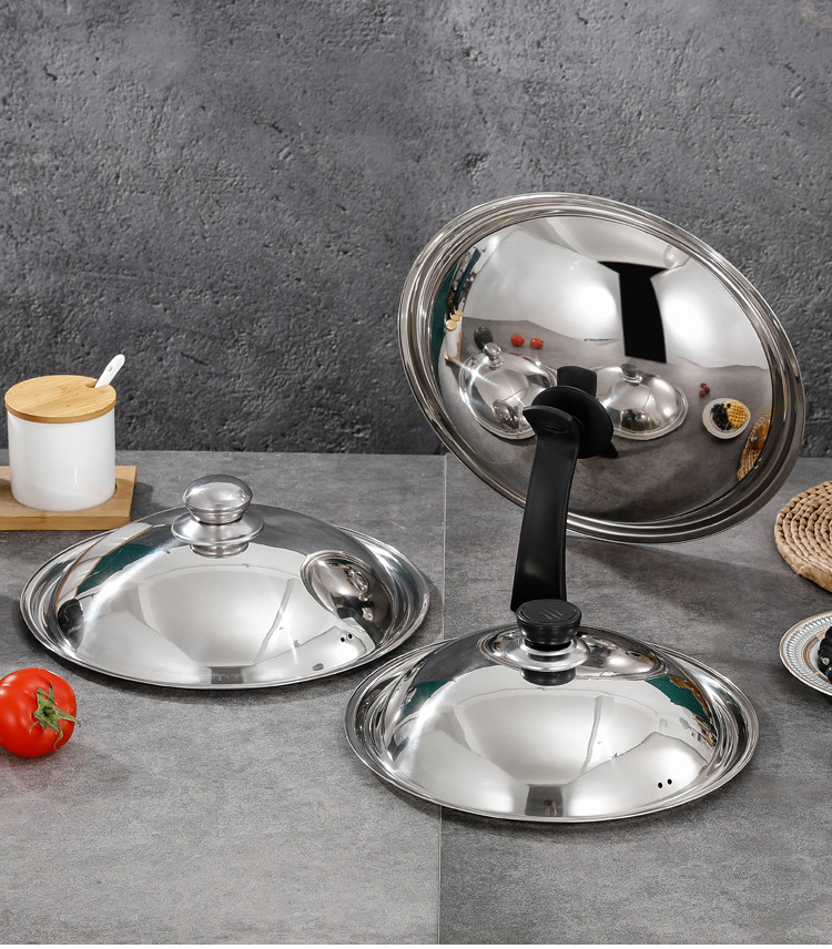 Factory wholesale wholesale of stainless steel pot LIDS, household cooking pot LIDS 28-42cm, wok combination LIDS for consignment pic 13