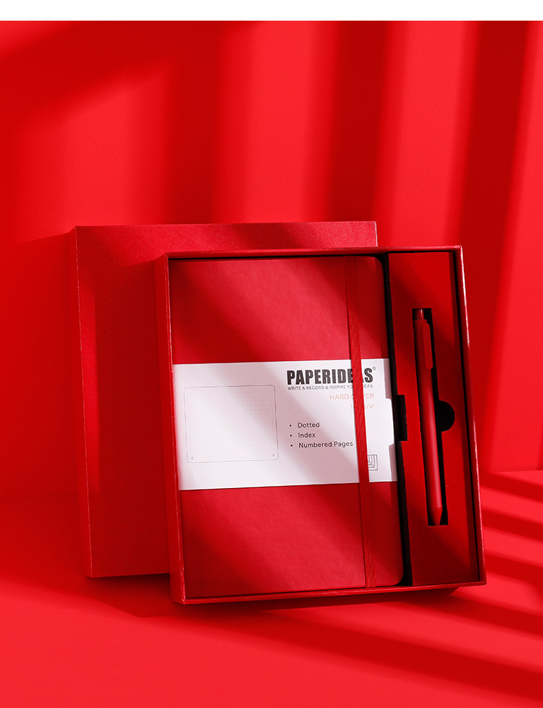 A5 high-end elastic band binding notebook, business office notepad gift box set, customized logo for annual meeting gifts pic 19