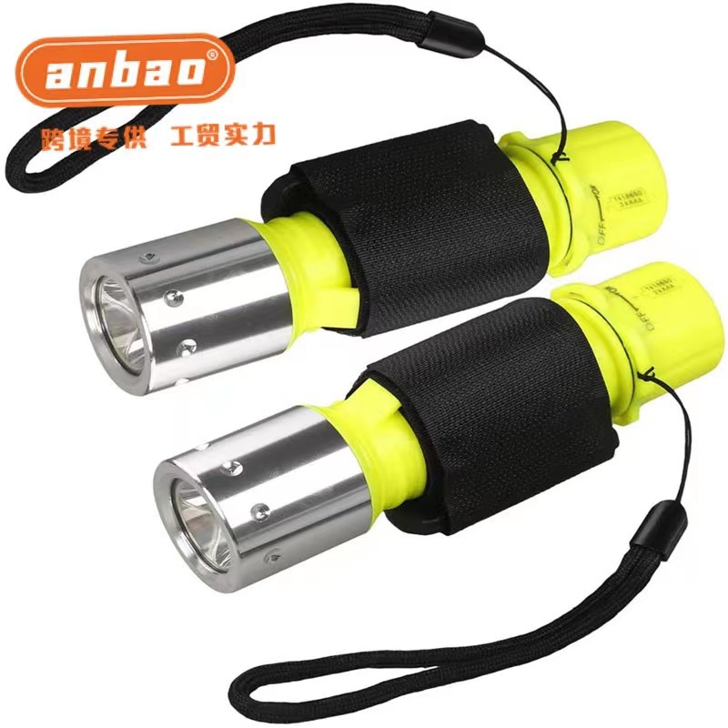 Cross-border T6 diving light, underwater work light, high-intensity flashlight, waterproof flashlight, anti-drop hand strap, arm strap pic 1