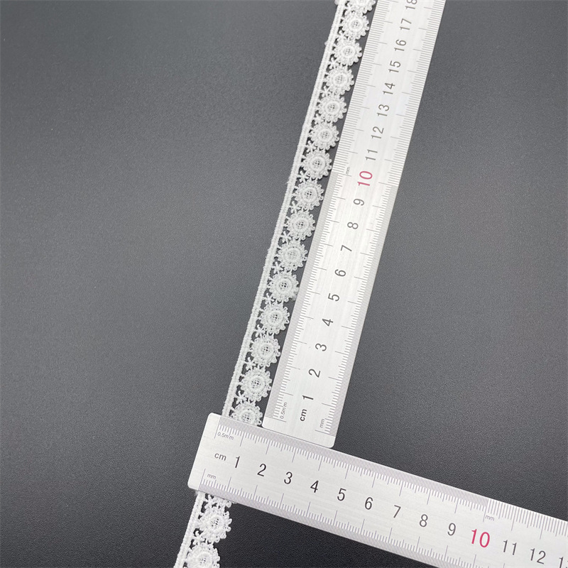 New Lolita embroidery water-soluble lace, milk silk single-sided small flower wave lace, lace with barcode pic 92