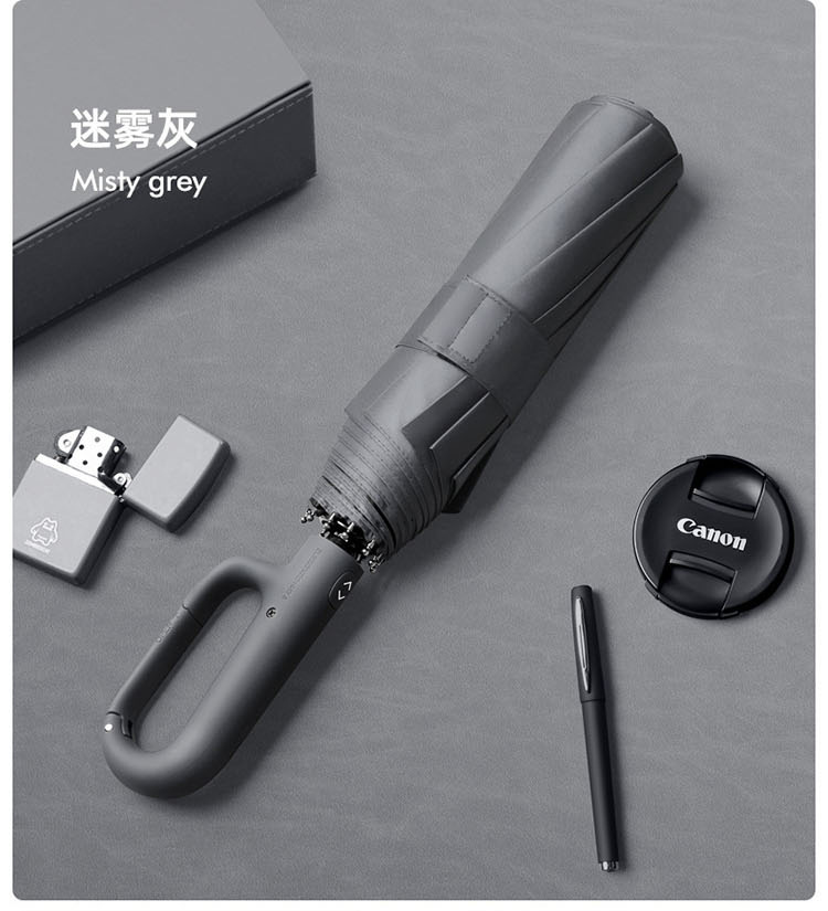 27寸10骨全自动环扣折叠晴雨两用大号抗风双人车载遮阳防晒伞 定制款 详情11