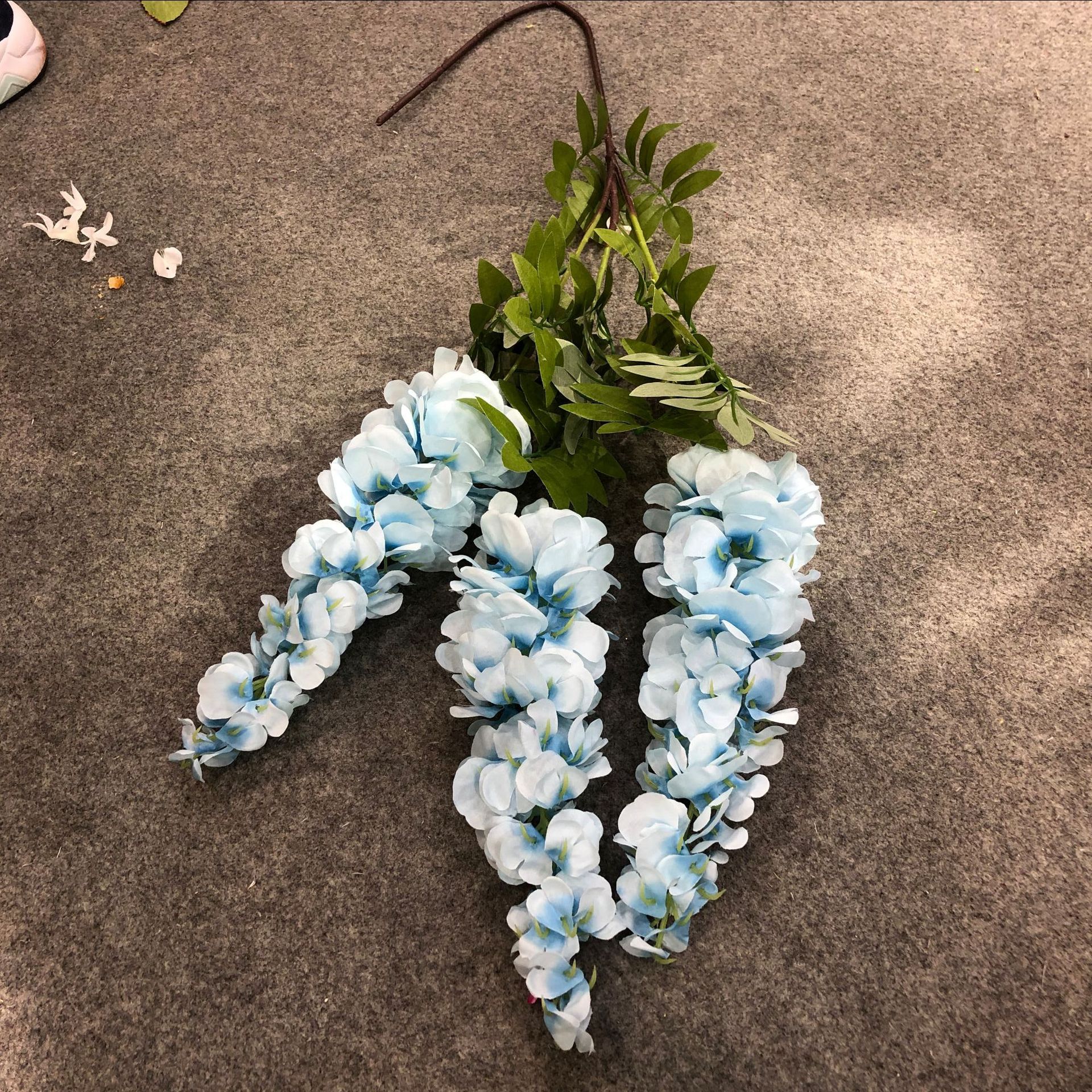 110CM simulated wisteria flower, simulated bean flower branch, bean flower strip, simulated wisteria hanging, simulated bean flower branch, wisteria strip pic 21