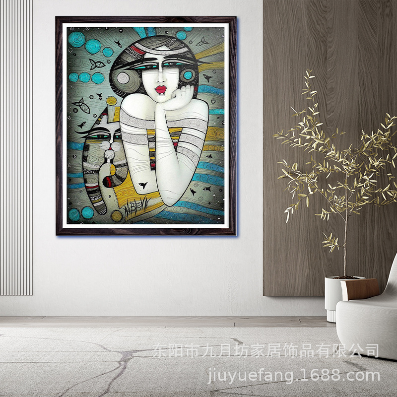 New 5d diamond painting full diamond diy cross-border sunflower landscape tiger animal figure framed decorative canvas painting pic 28