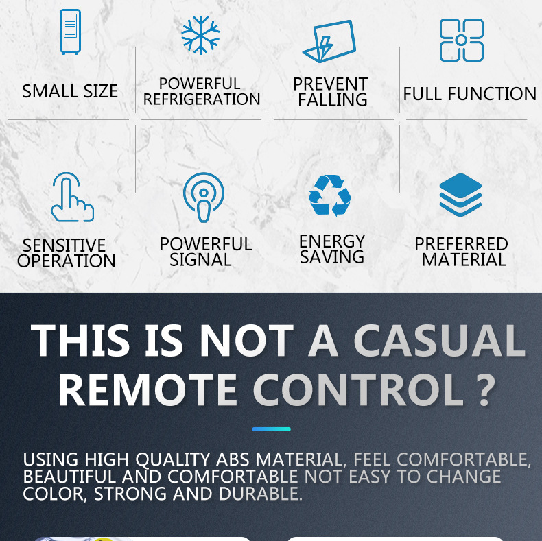英文版万能空调遥控器 K-1028E 全球通用 一键设置详情2
