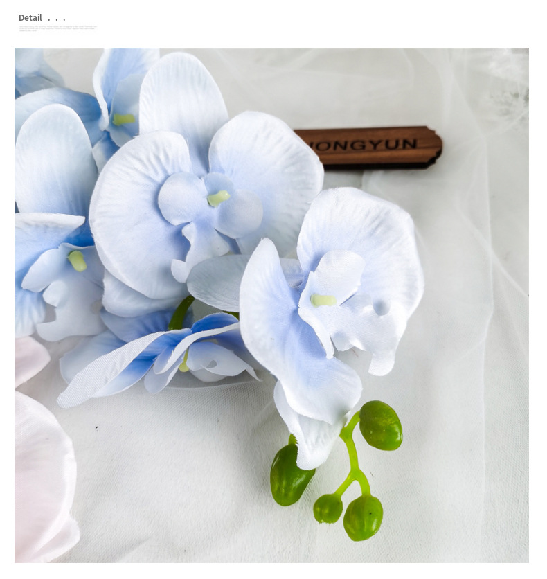 蝴蝶兰仿真花假花婚庆家居庆典装扮户外酒店装饰拍照摄影道具详情8