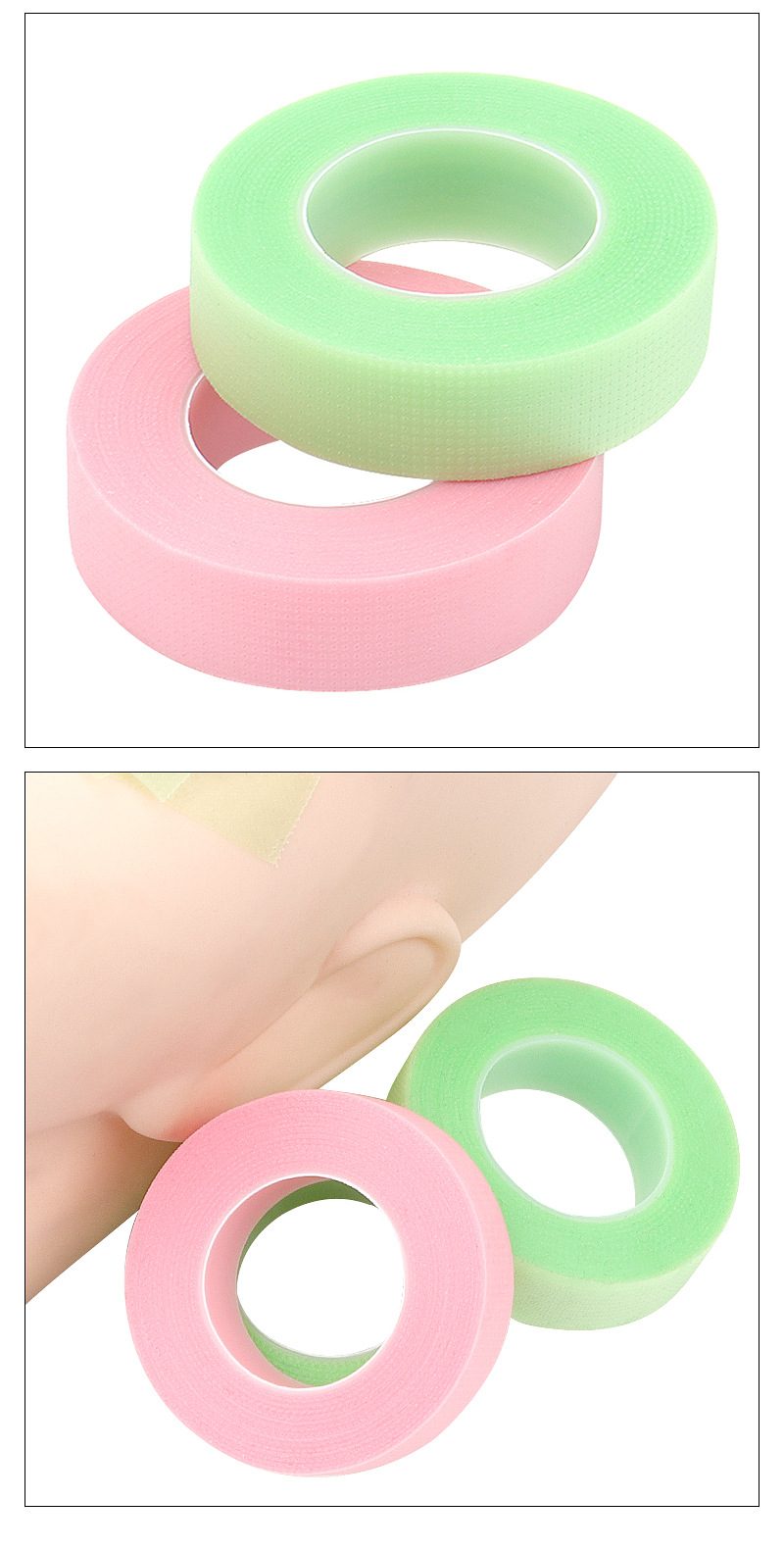 Wholesale eyelash extension isolation tape, non-woven fabric, PE eyelash extension tape, breathable and easy-tear, eyelash extension PE adhesive tape shanilak pic 12