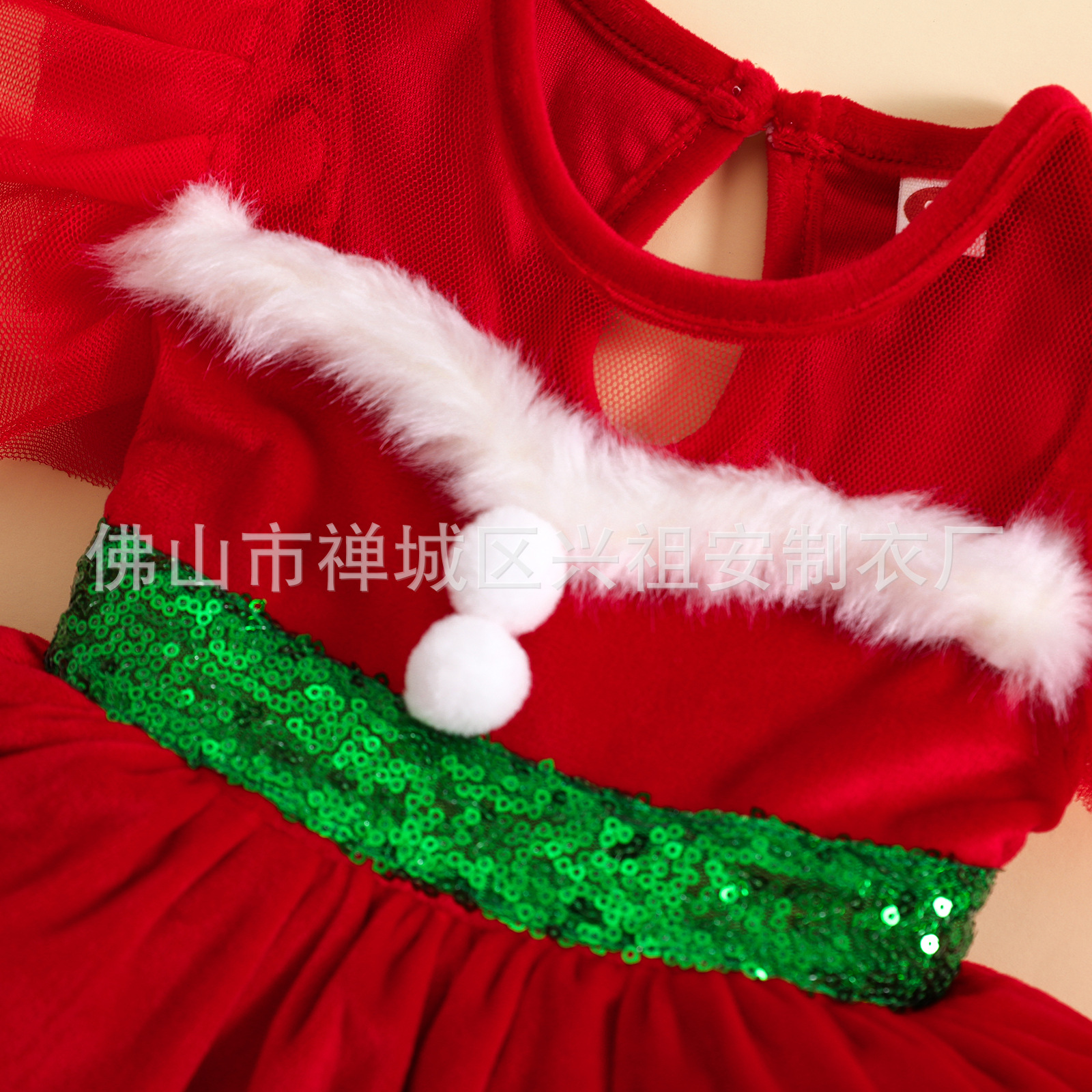 圣诞节女童童裙蓬蓬裙小童休闲小礼服女童公主裙连衣裙详情4