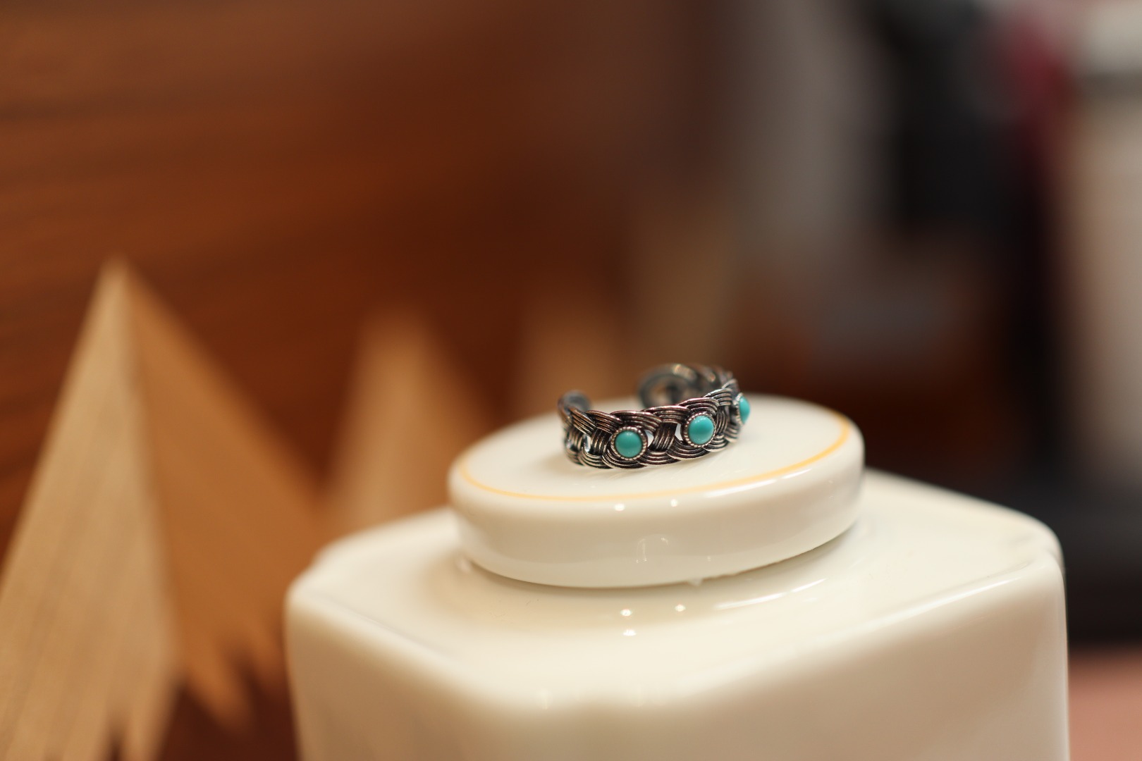 Natural jade A-grade carved ring for men and women, 925 silver thread inlaid with ancient method hollowed-out ring, retro court style pic 17