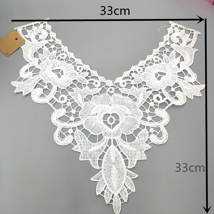 Factory direct sales of exquisite lace lace water-soluble collar flowers, each polyester milk silk lace clothing accessory embroidery pic 9