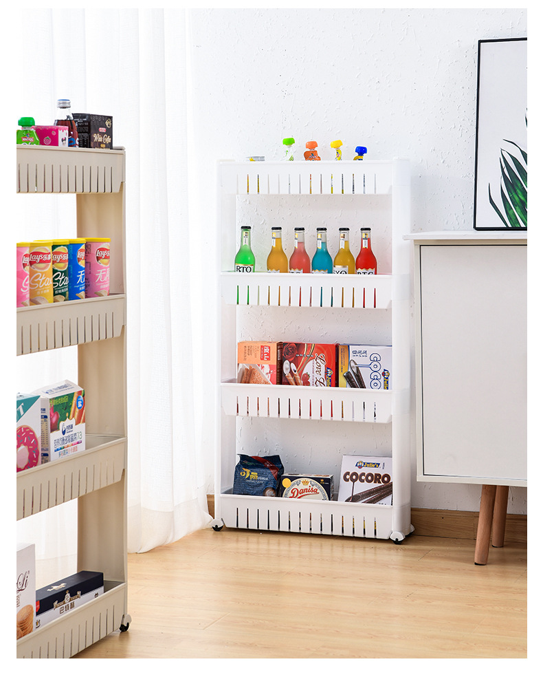 亚马逊跨境塑料置物架厨房卫浴收纳架落地多层夹缝加厚收纳储物架详情21