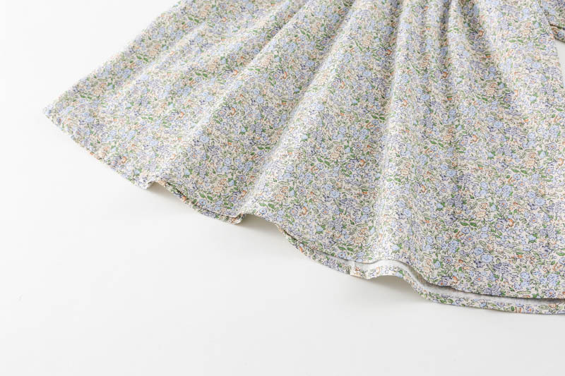 韩国童装女童碎花连衣裙春装洋气儿童娃娃领气质宝宝甜美公主裙子详情23