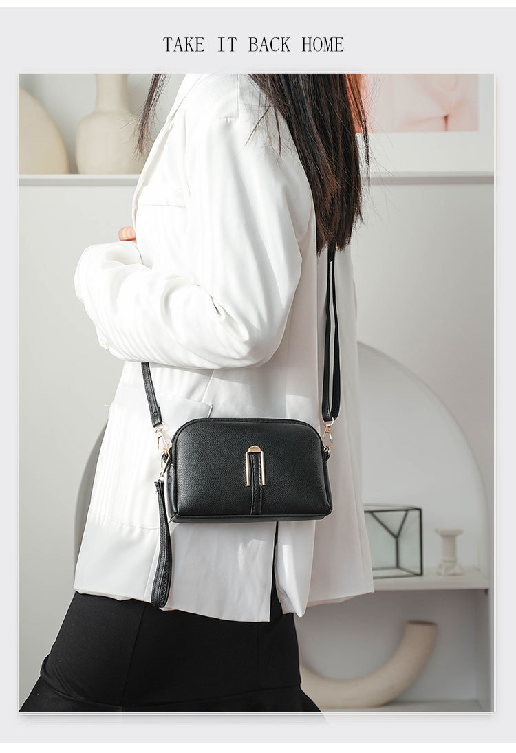 软皮妈妈包女2025新款时尚韩版简约单肩挎包女士手提包详情12