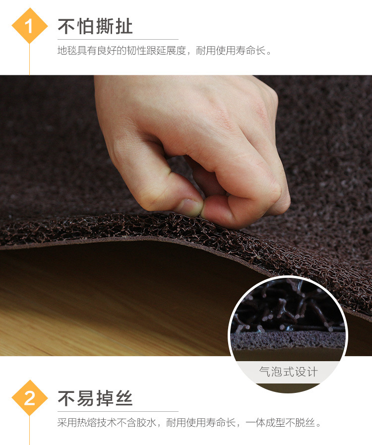 Wholesale of pvc plastic for the entrance door, elevator, hotel welcome, anti-slip wire rings, entrance floor MATS, carpets and foot MATS pic 23