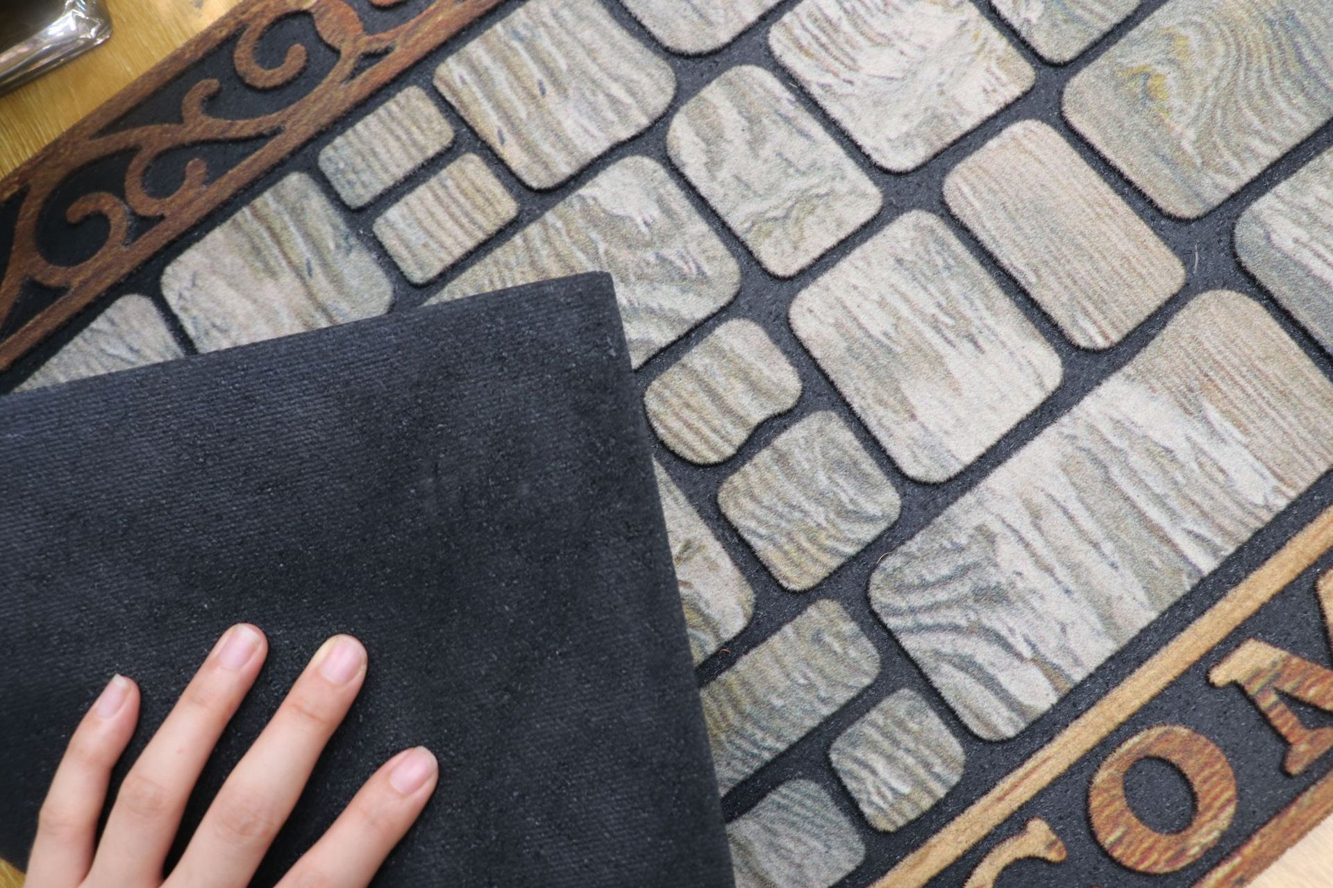 American InS-style outdoor door mat, outdoor granular flocked rubber printed door mat, anti-slip floor mat, foot mat pic 5