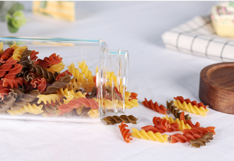 批发蜂蜜螺纹口透明玻璃瓶储物罐厨房食品级杂粮收纳咖啡豆密封罐详情23