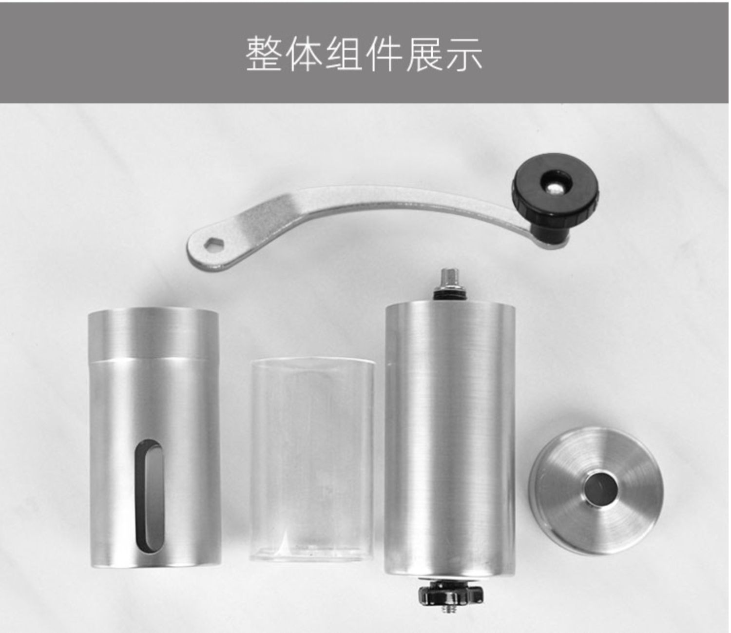 便携式不锈钢磨豆机家用手摇咖啡机手动咖啡磨豆机详情4
