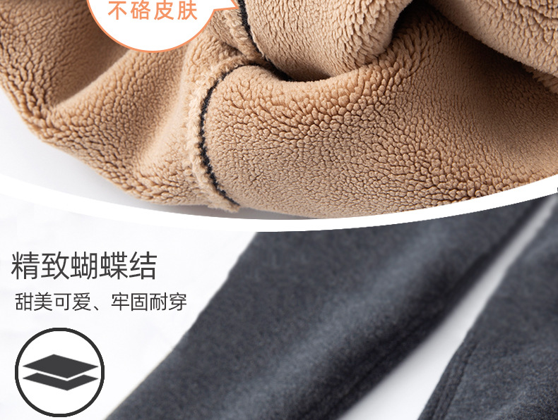 女童特厚一体绒打底裤冬季儿童加厚外穿保暖裤宝宝蝴蝶结修身棉裤详情11