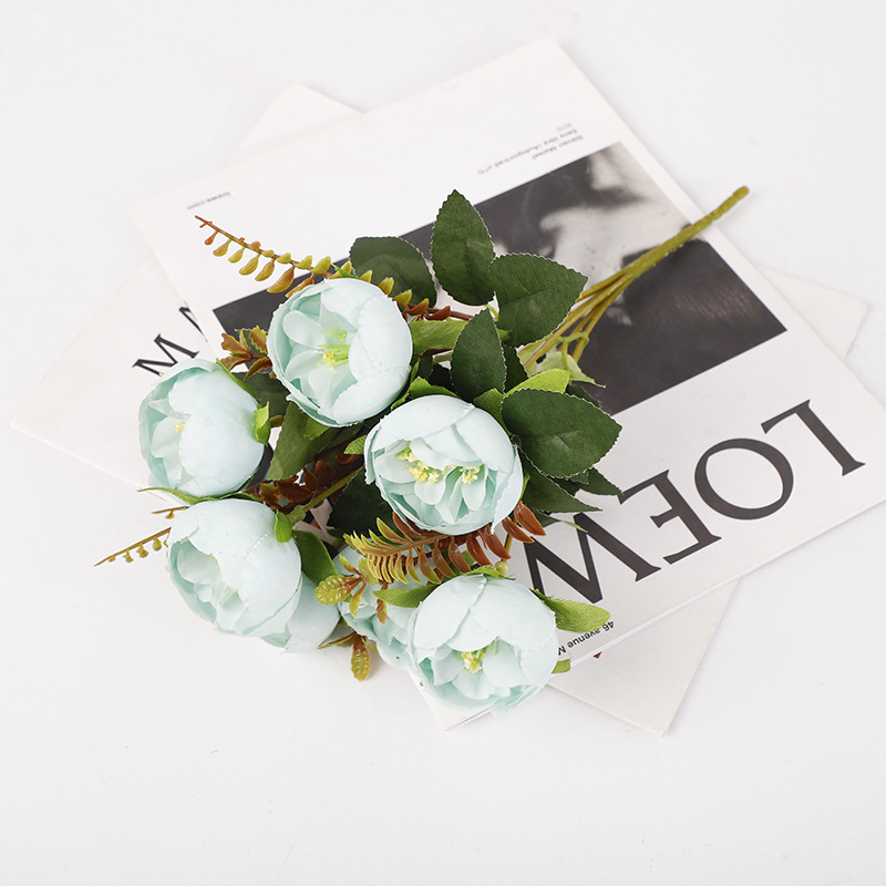 欧式复古玫瑰 仿真花苞 假花头 森系婚礼装饰DIY手工花环绢花详情6