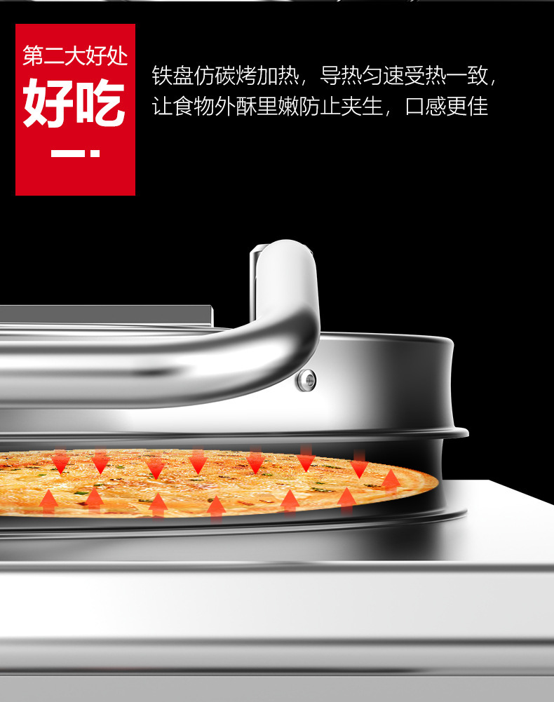 麦大厨商用电饼铛自动控温新款双面加热烙饼机千层饼不粘锅煎饼机详情4