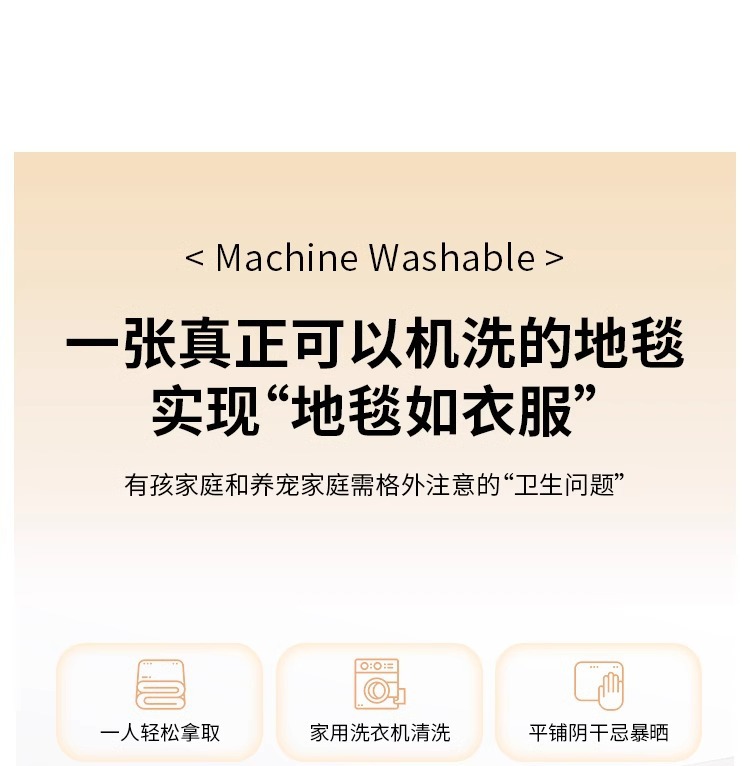 可机洗地毯客厅2024新款秋冬卧室水洗房间床边茶几地垫免洗可擦详情8