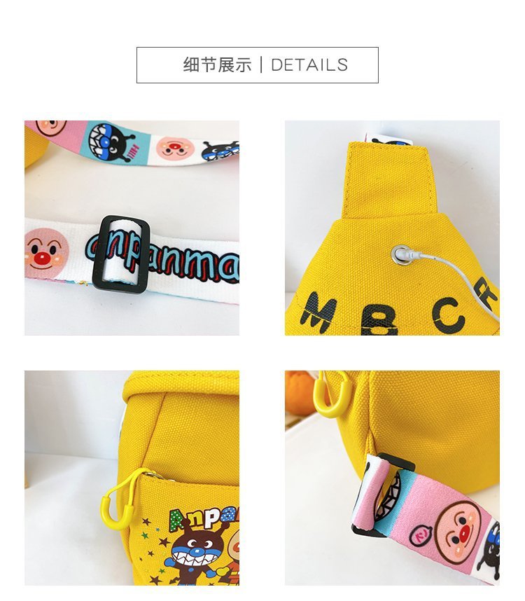 批发儿童胸包面包卡通超人包男女童帆布单肩斜挎包亲子手机儿童包详情5