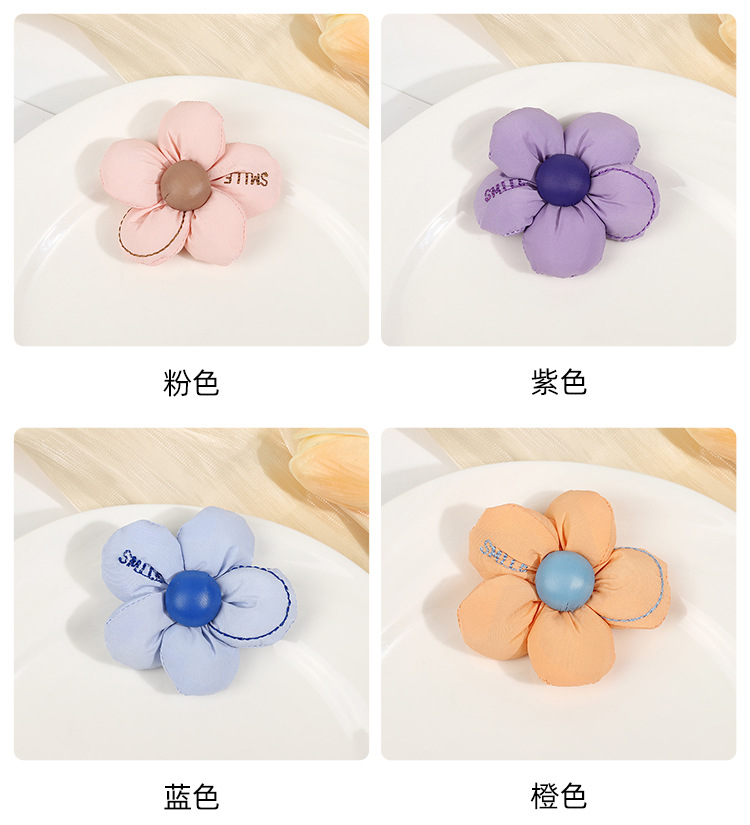 diy布艺充棉立体五瓣花朵配饰 鞋花手工配件衣服辅料花朵现货批发详情7