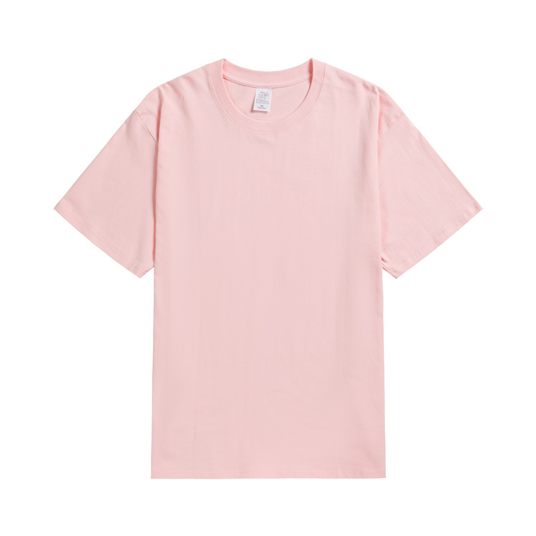 In-stock American heavy-duty casual long blank loose round-neck T-shirt, advertising shirt, team-building T-shirt, and sportswear pic 8