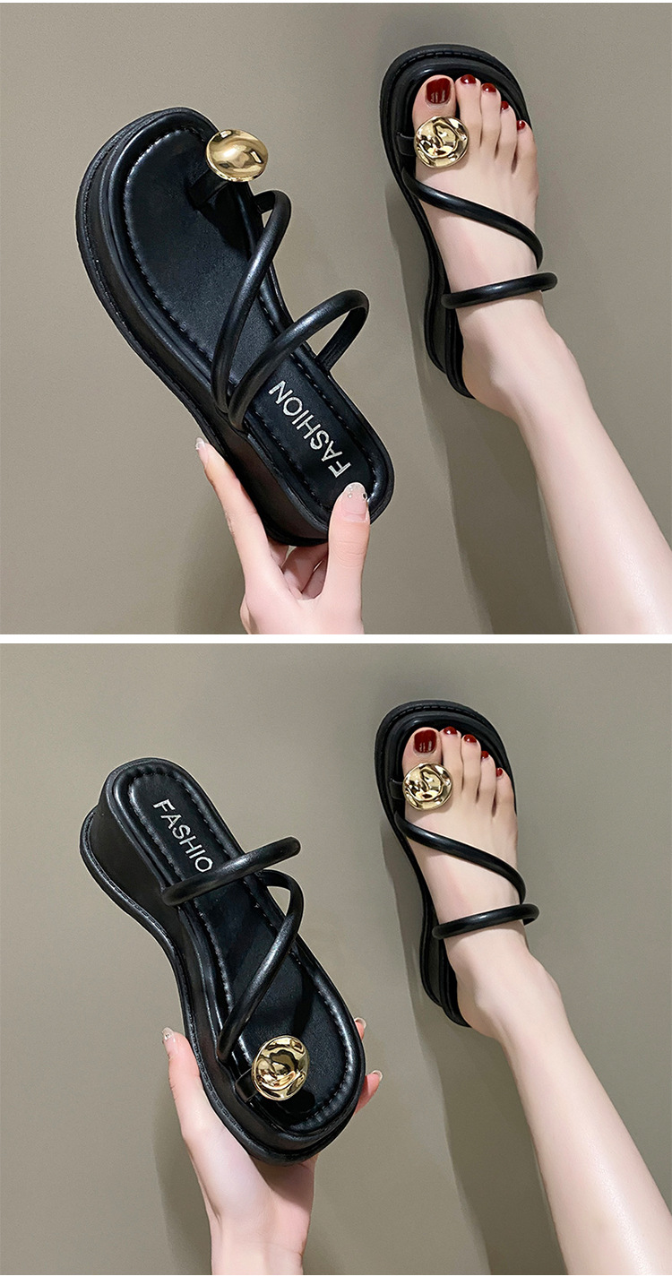 套趾凉拖鞋女夏外穿2023新款方头夹脚一字拖鞋休闲厚底凉鞋女代发详情10