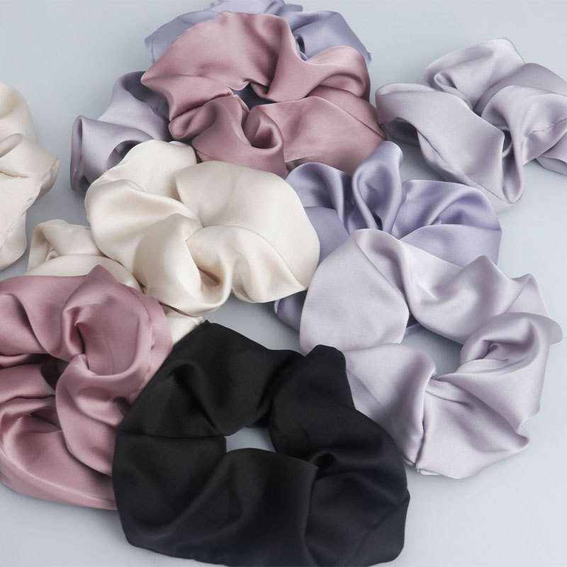 法式缎面猪大肠发圈ins韩系网红真丝女简约复古肥肠头绳可爱日系详情6