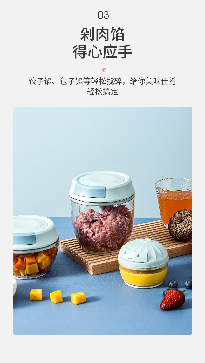 Garlic paste magic tool, garlic mince mixer, mini kitchen garlic mashing machine, manual garlic pulling machine, garlic and meat mince, small meat grinder for complementary foods pic 13