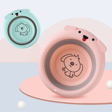 厂家直供新款儿童折叠浴盆便携式卡通新生儿可坐躺婴儿宝宝洗澡盆详情5