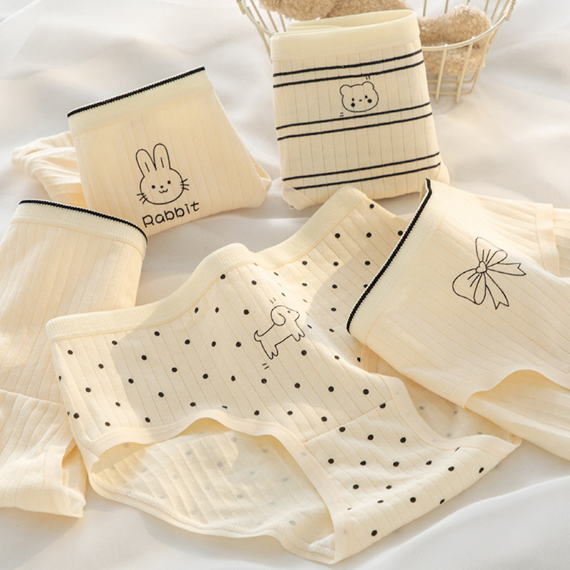 条纹卡通女士内裤女生纯棉A类婴儿棉少女7A抗菌裆三角裤头详情21