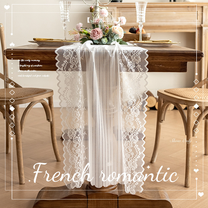 花期 跨境专供北欧简约时尚大方高级感风餐桌布长条布艺边柜盖巾装饰新款桌旗批发代发详情3