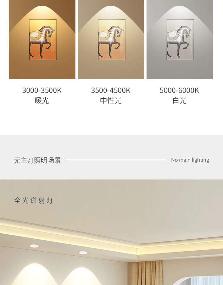 全光谱led射灯小山丘嵌入式防眩筒灯家用洗墙灯天花灯中山工厂详情30
