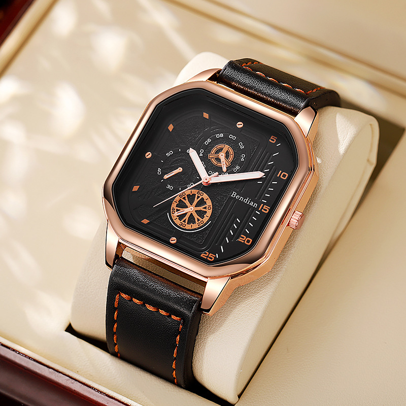 男士手表ins高颜值学生党方形石英表潮流大表盘青少年时尚运动款详情1