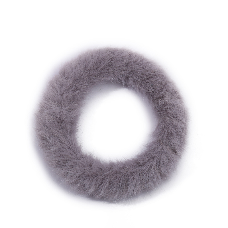 Korean style hair bands, simple autumn and winter plush bun hair ties, fashionable candy-colored sweet hair tie hair accessories wholesale pic 18