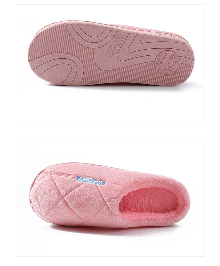 2020 New style cotton slippers for men, thick-soled for indoor warmth and anti-slip, home use, plush slippers for women and couples pic 14