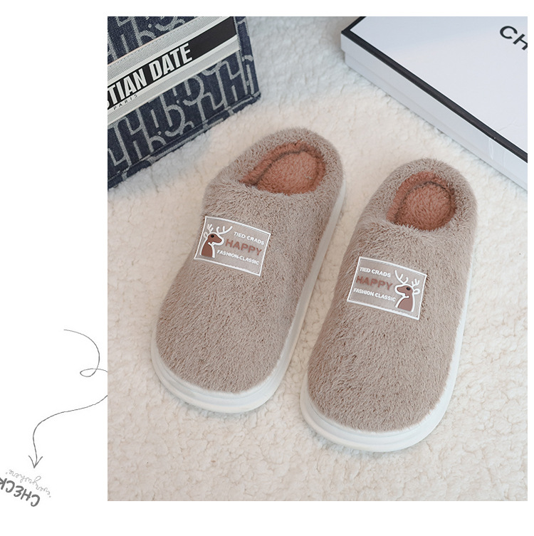 2023冬季新款加绒加厚保暖柔软防滑可爱时尚男女家居拖鞋毛毛拖鞋详情16