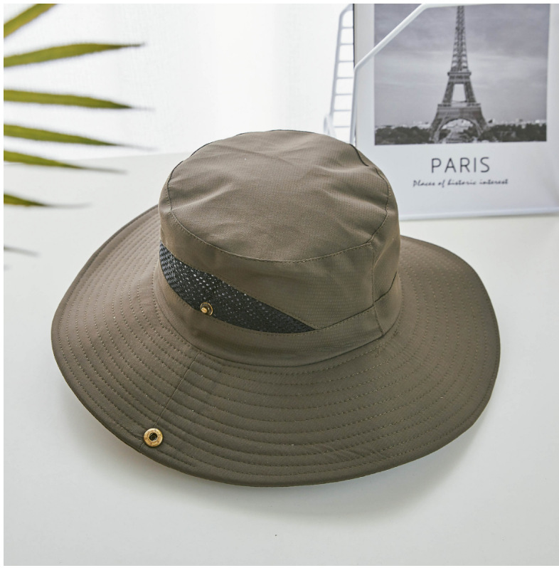 Custom-made sun hats with logos, fisherman hats for fishing, sun protection, breathability, outdoor large brims, cross-border mountaineering hats with logos pic 12