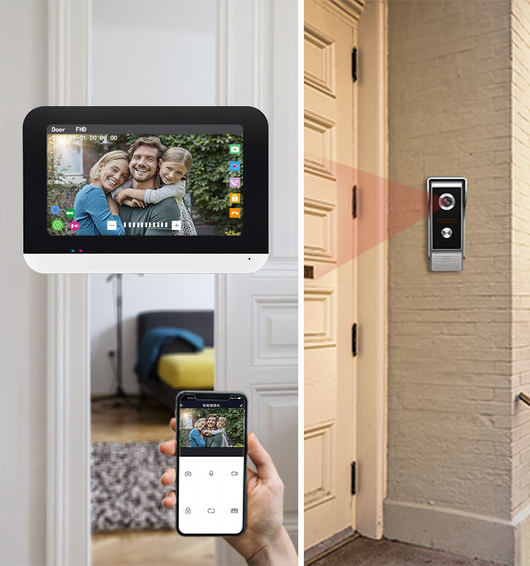1080P digital high-definition WiFi video doorbell, mobile phone remote unlocking, motion detection smart doorbell pic 3