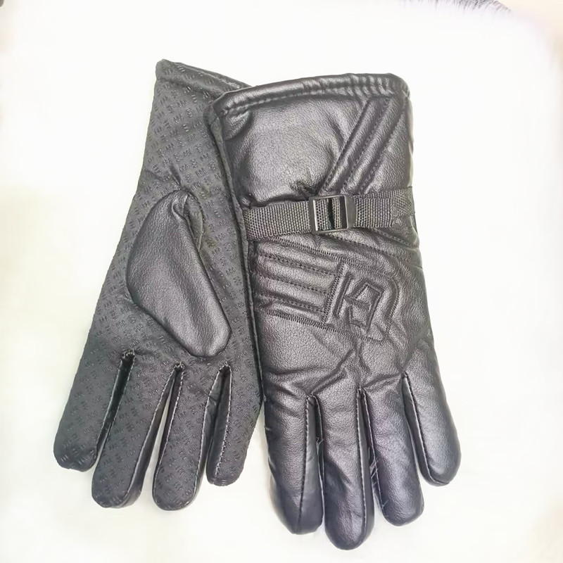 跨境加长摩托车保暖皮手套男士加厚加绒骑行防滑手套详情16