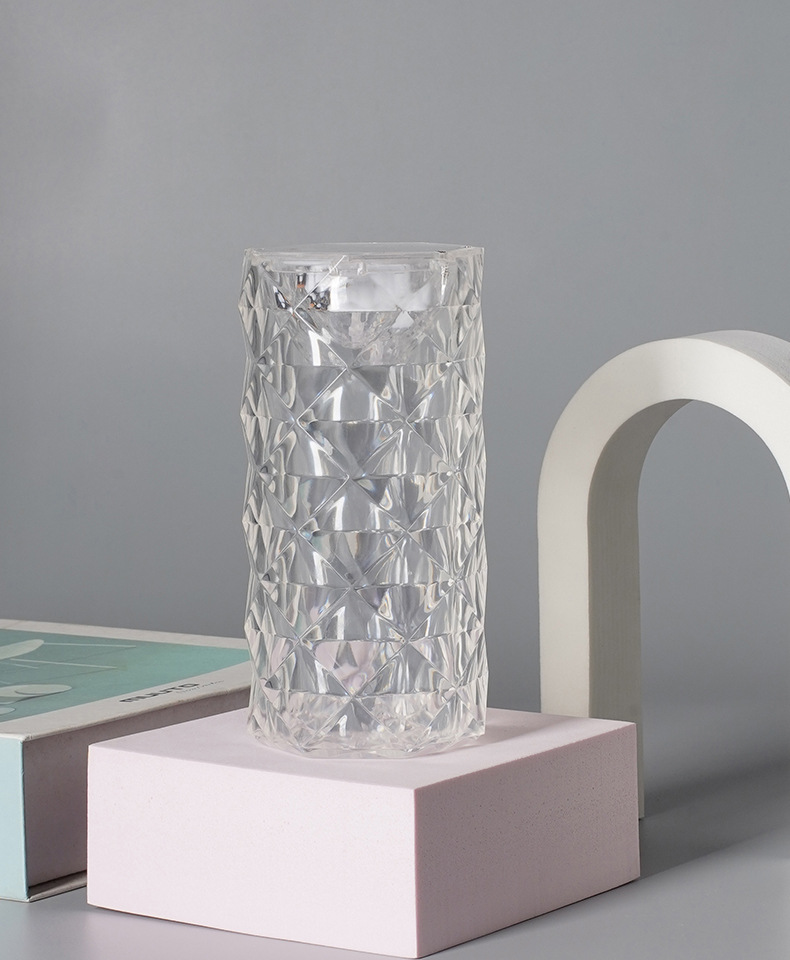 Table lamp, lighting fixtures, rose ambient light, crystal, ins style, flirtatious bedside lamp, night light, photo ambient light, projection pic 9