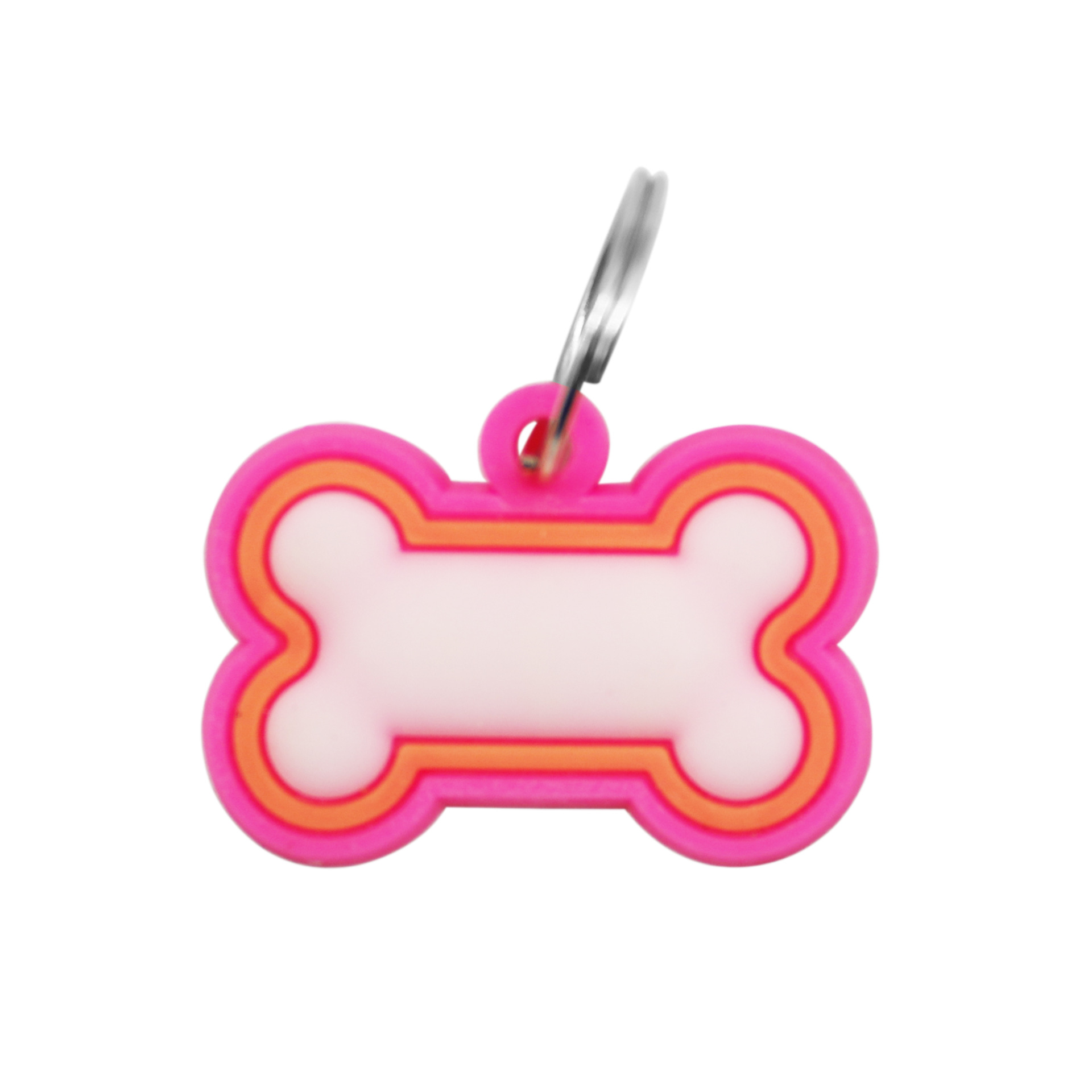 Bone shape pet id tag cat dog tag seis colores productos para mascotas dog tag colgante de silicona dog tag pic 3