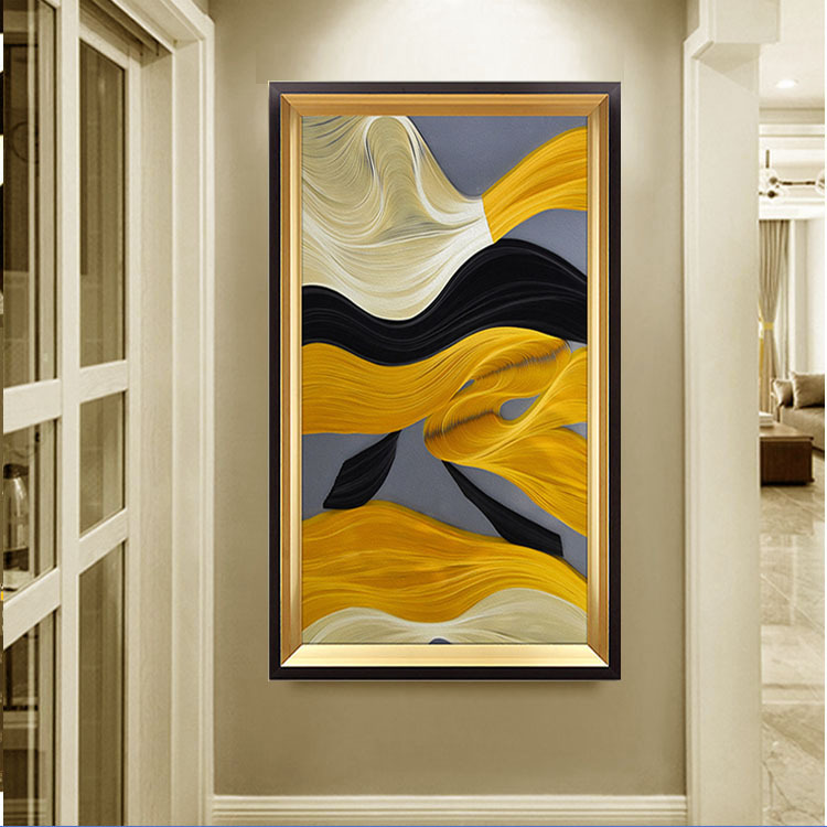 American-style entrance foyer hanging paintings, modern art, European-style vertical corridor and passageway decorative paintings, grand murals, large size pic 29