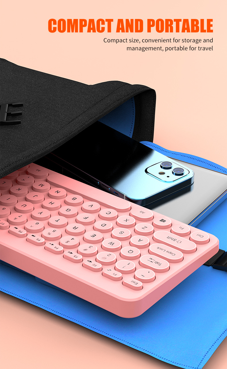 The K380 external keyboard for laptops, with retro round keycaps and silent keys, is a universal neutral keyboard for desktop laptops pic 20