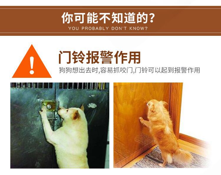 Wholesale dog outdoor alarm bells, lanyards, Amazon pet doorbell lanyards, training pet outdoor lanyards pic 4