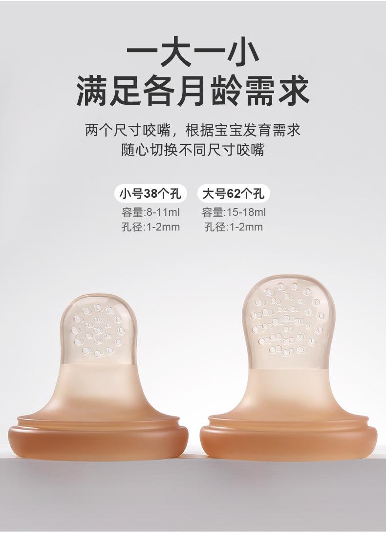 新款卡通兔子咬咬乐婴幼儿吃水果辅食神器baby宝宝牙胶奶嘴果蔬乐详情15