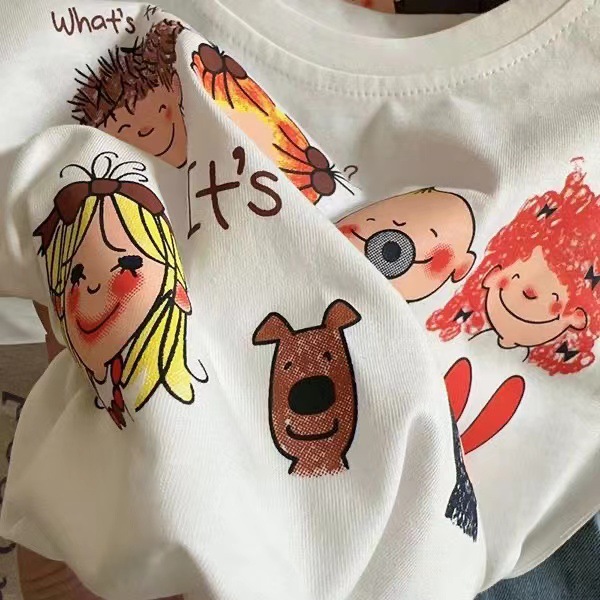 Children's short-sleeved T-shirt, summer little kids' Internet celebrity bestseller, women's trendy baby casual top, pure cotton and stylish pic 8