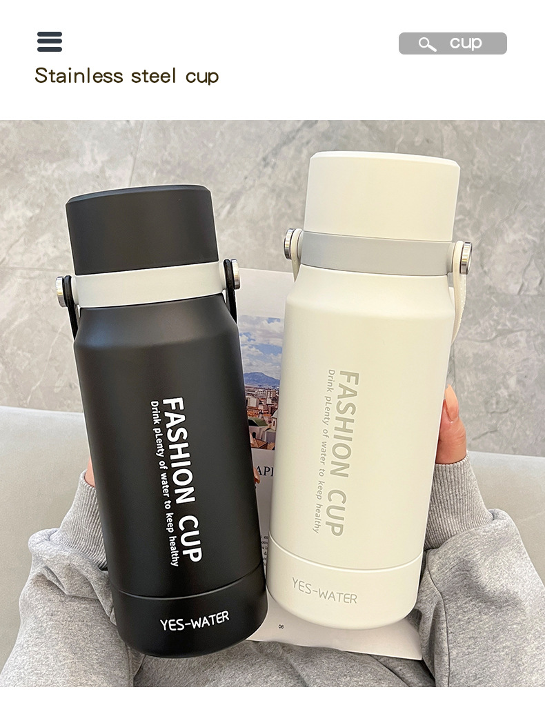 户外旅游大容量水壶巨无霸保温杯316食品级不锈钢学生水杯子批发详情38